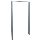 Lean-on hoop of flat bar steel | 80 x 12 mm | without cross bar | total width: 750 mm | hot-dip galvanized